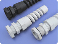 Plastic Strain Relief Connectors with Spiral Protector (Long Metric Thread)