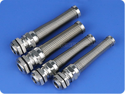 Stainless Steel Cable Glands with Flex Protector (PG Thread)