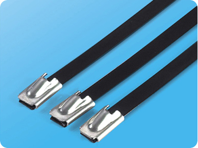 Semi-Coated Stainless Steel Wire Ties (Black)