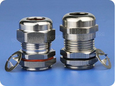 Prensa-cabos metálicos com proteção EMC (Rosca PG curta)