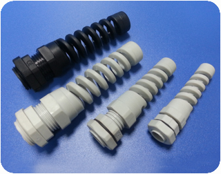 Nylon Spiral Flexible Cable Glands with Strain Relief Guard (NPT Thread)
