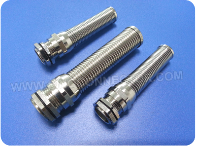 Metal Cable Glands with Anti-bend Protection (Short PG Thread)