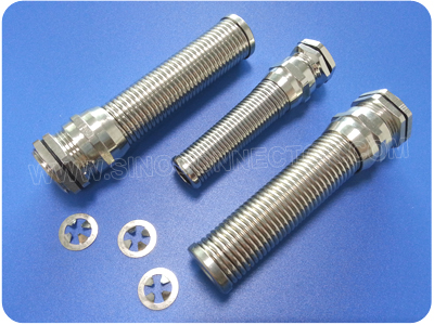 EMC Metal Cable Gland with Flex Protection (NPT Taper Thread)