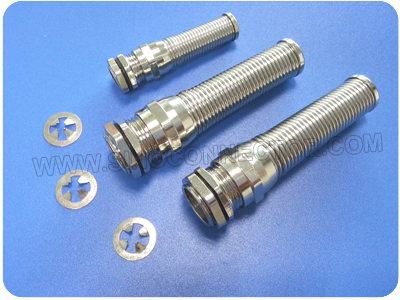 EMC Brass Cable Gland with Spiral Strain Relief (G Thread)