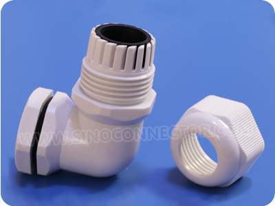 Right Angle Nylon Cable Glands (Short Metric Thread)