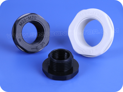 Hex Head Plastic Reducers with Round Edge (Metric Thread)