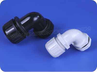 90° Elbow Corrugated Tube Fitting (Metric Thread)