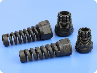 Divided Type Plastic Spiral Strain Relief Cable Glands (Short Metric Thread)